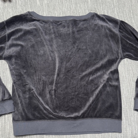 Juicy Couture Dark Gray Velvet Top - Picture 5 of 6